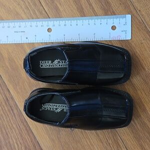 Deer Stags Black Kids Dress Shoes